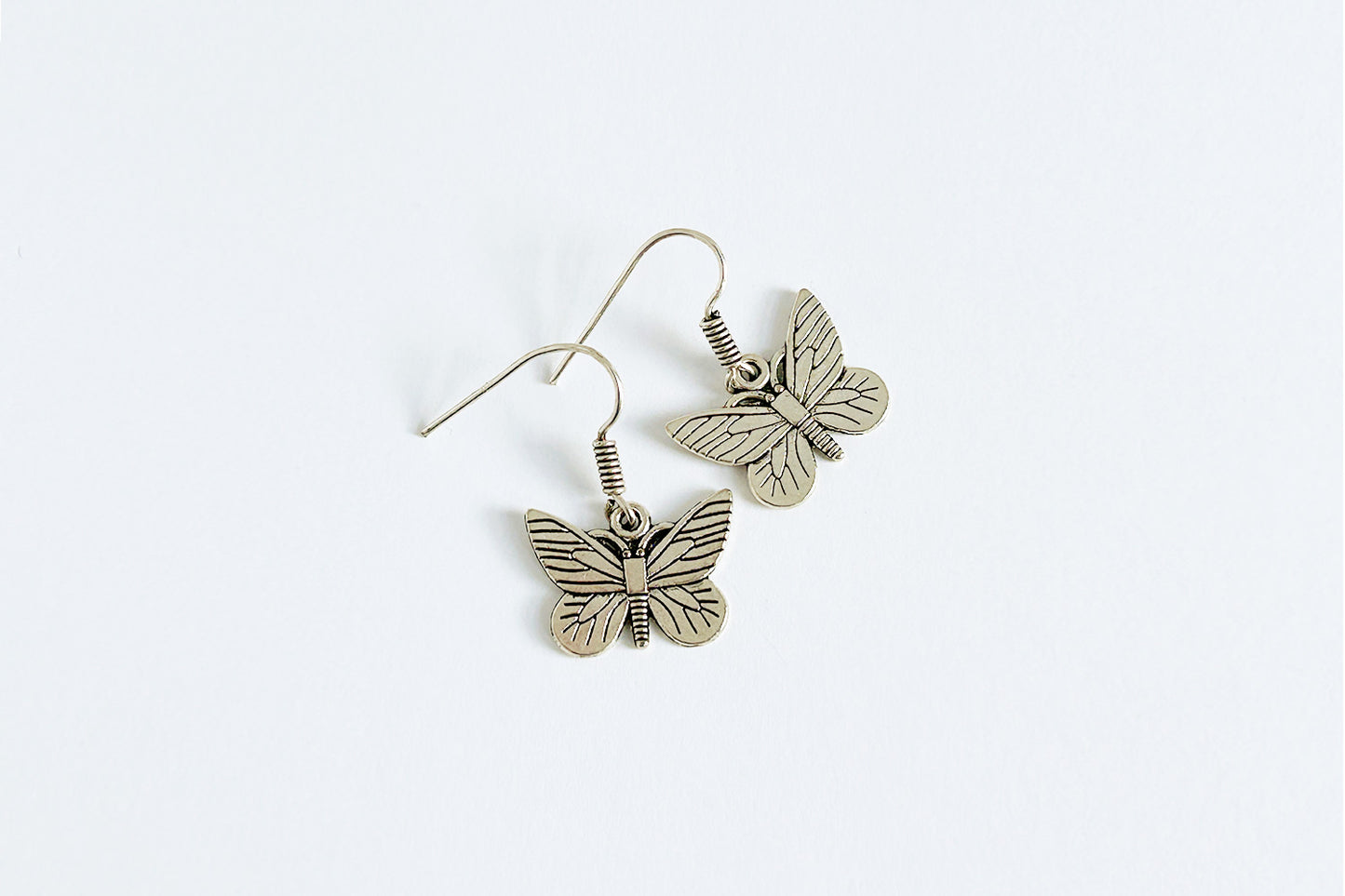 Boho butterfly pendant earrings
