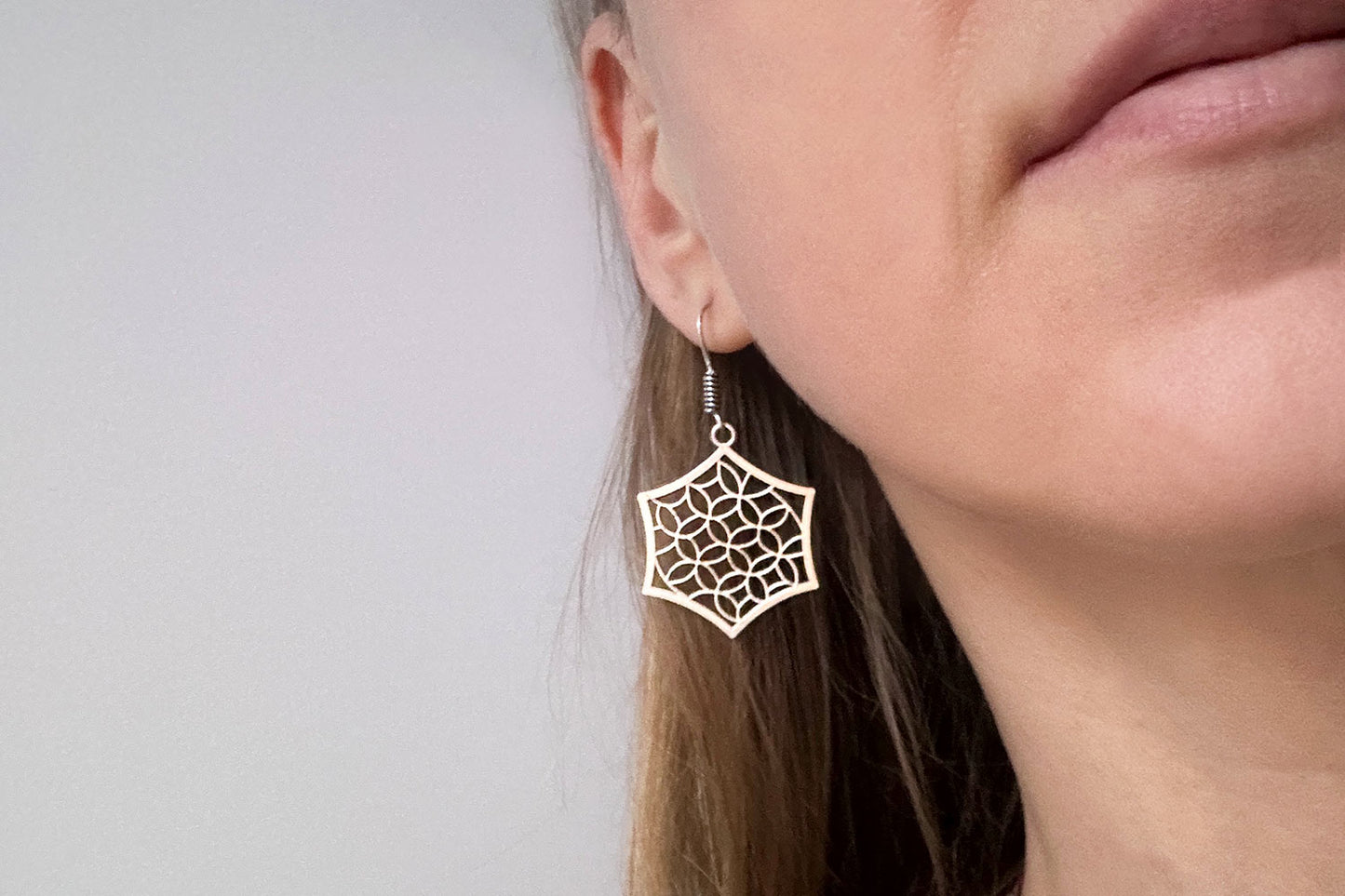 Boho geometric pendant earrings