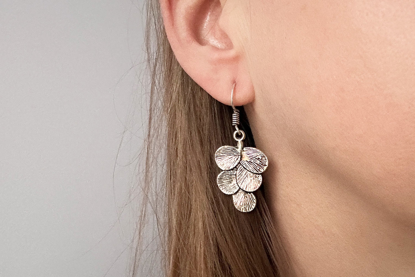 Boho leaf pendant earrings