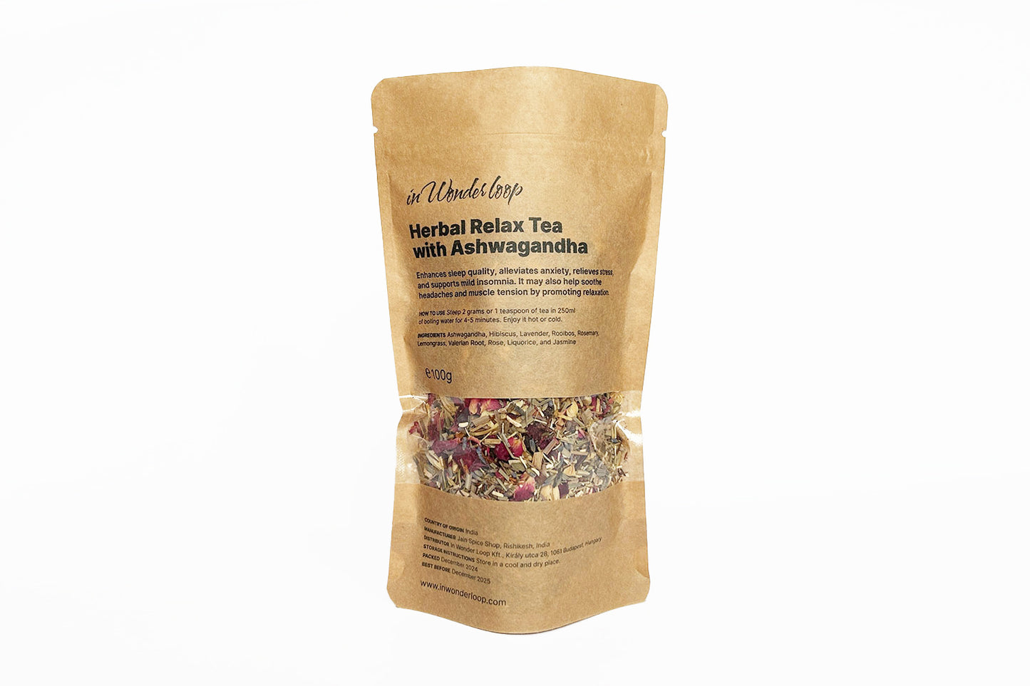 Herbal Relax Tea with Ashwagandha 100g (50 Cups)