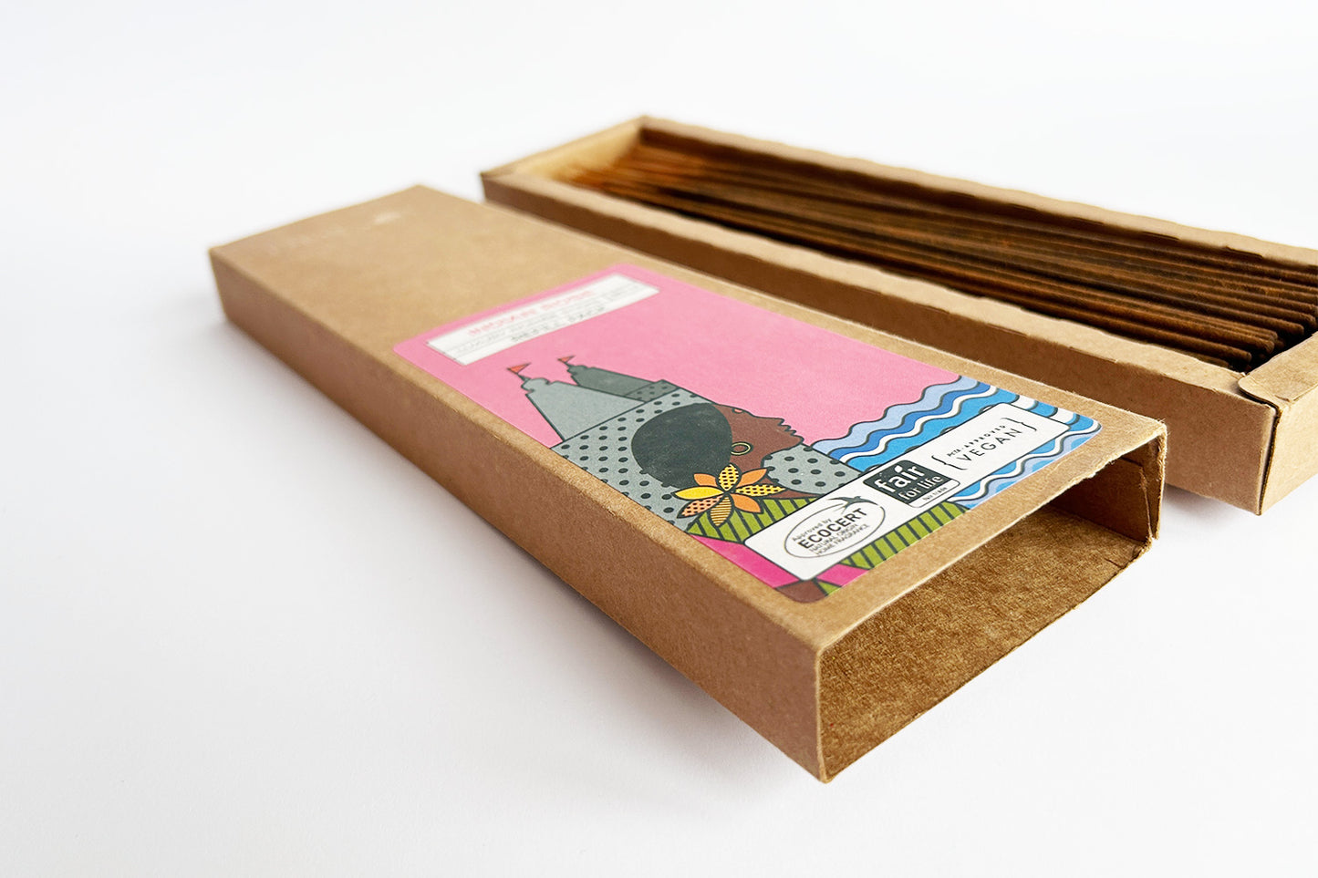 Handmade Vegan Incense Sticks from temple flowers — Indian Rose 80pc