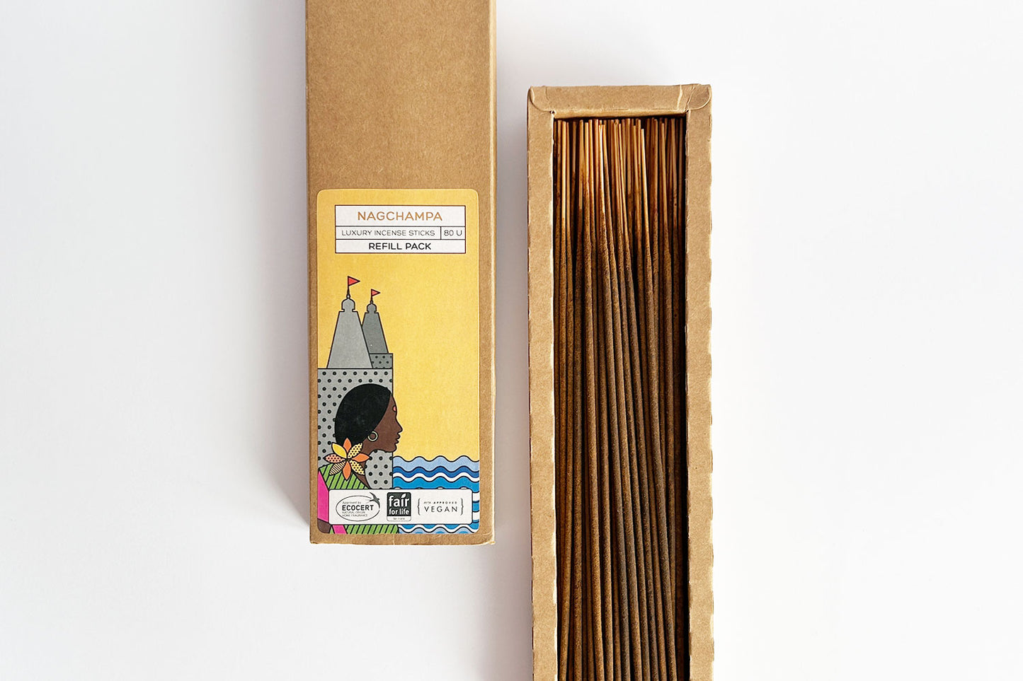 Handmade Vegan Incense Sticks from temple flowers — Nagchampa 80pc