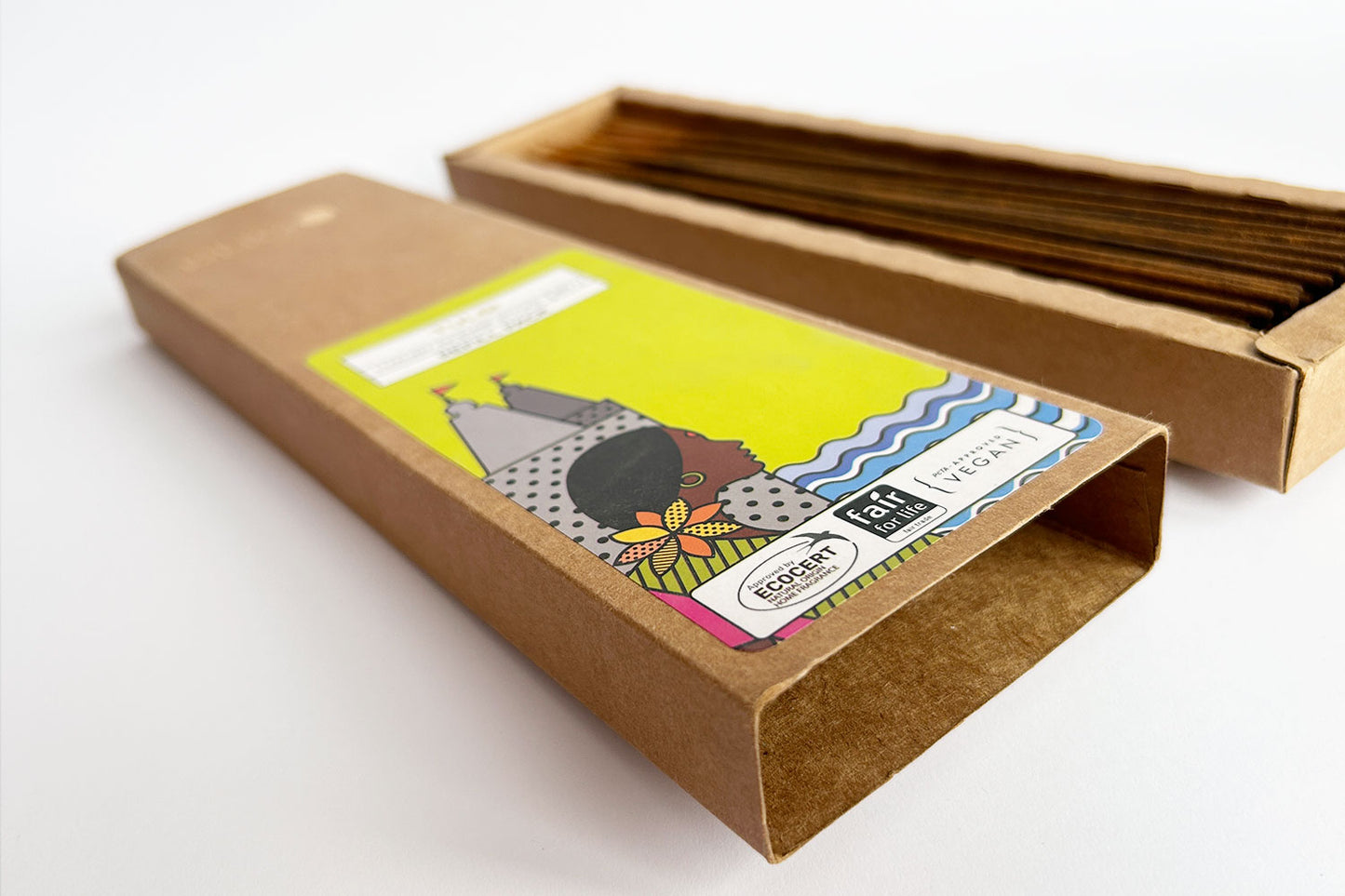 Handmade Vegan Incense Sticks from temple flowers — Tulsi / Holy Basil 80pc