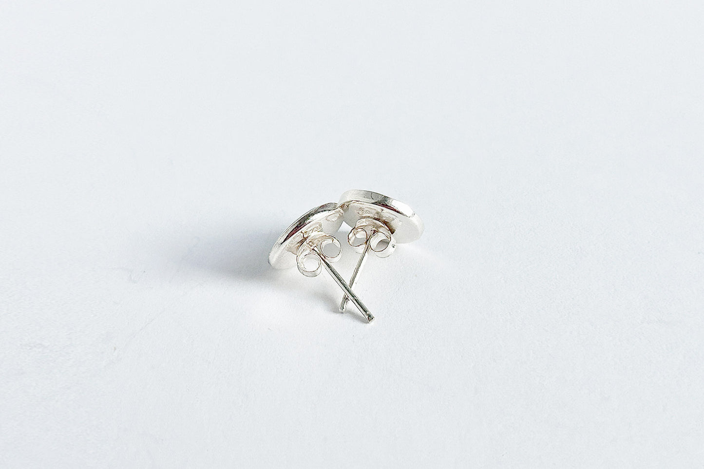 Sterling silver seashell stud earrings