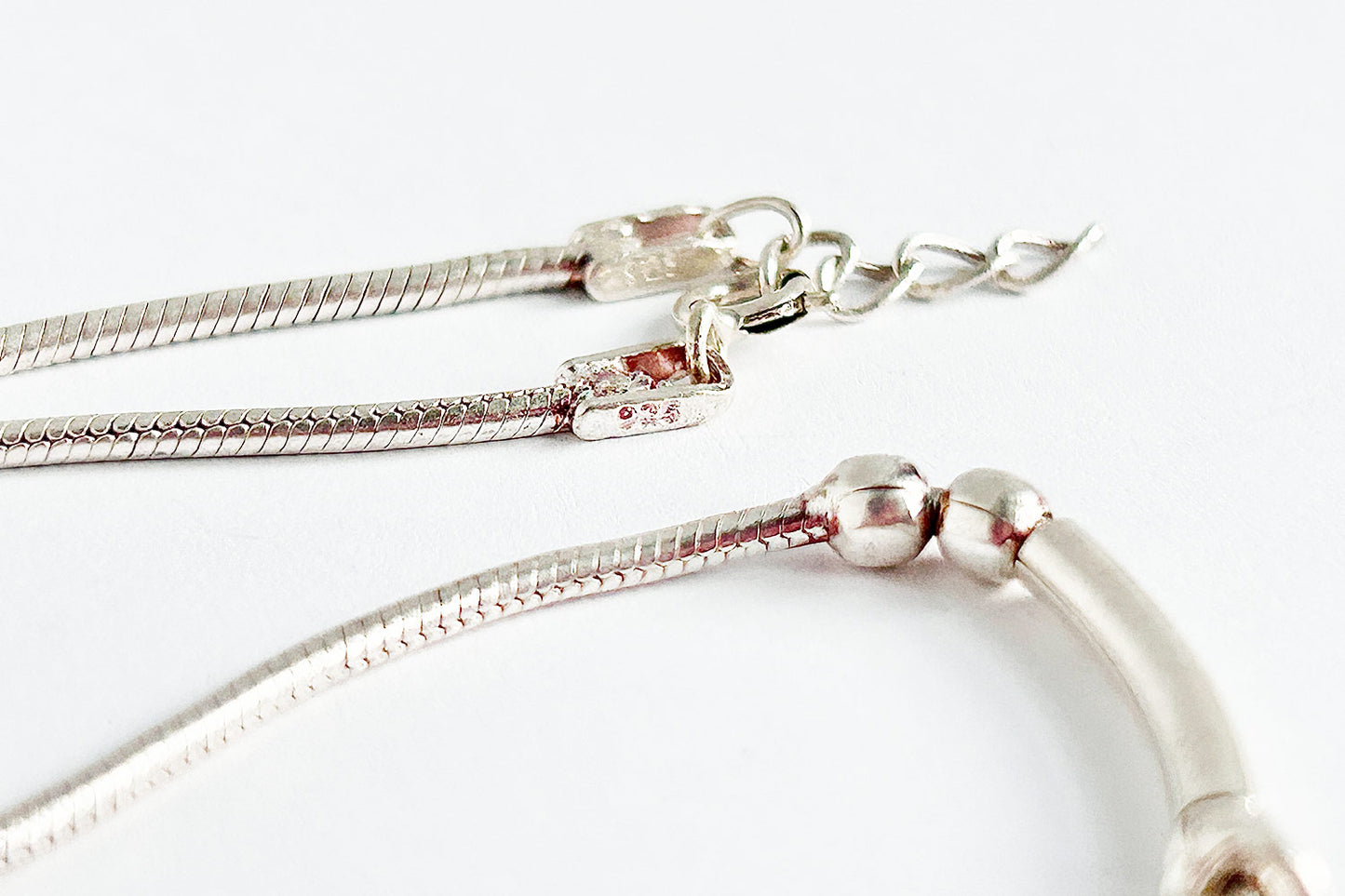 Sterling silver anklet with a star