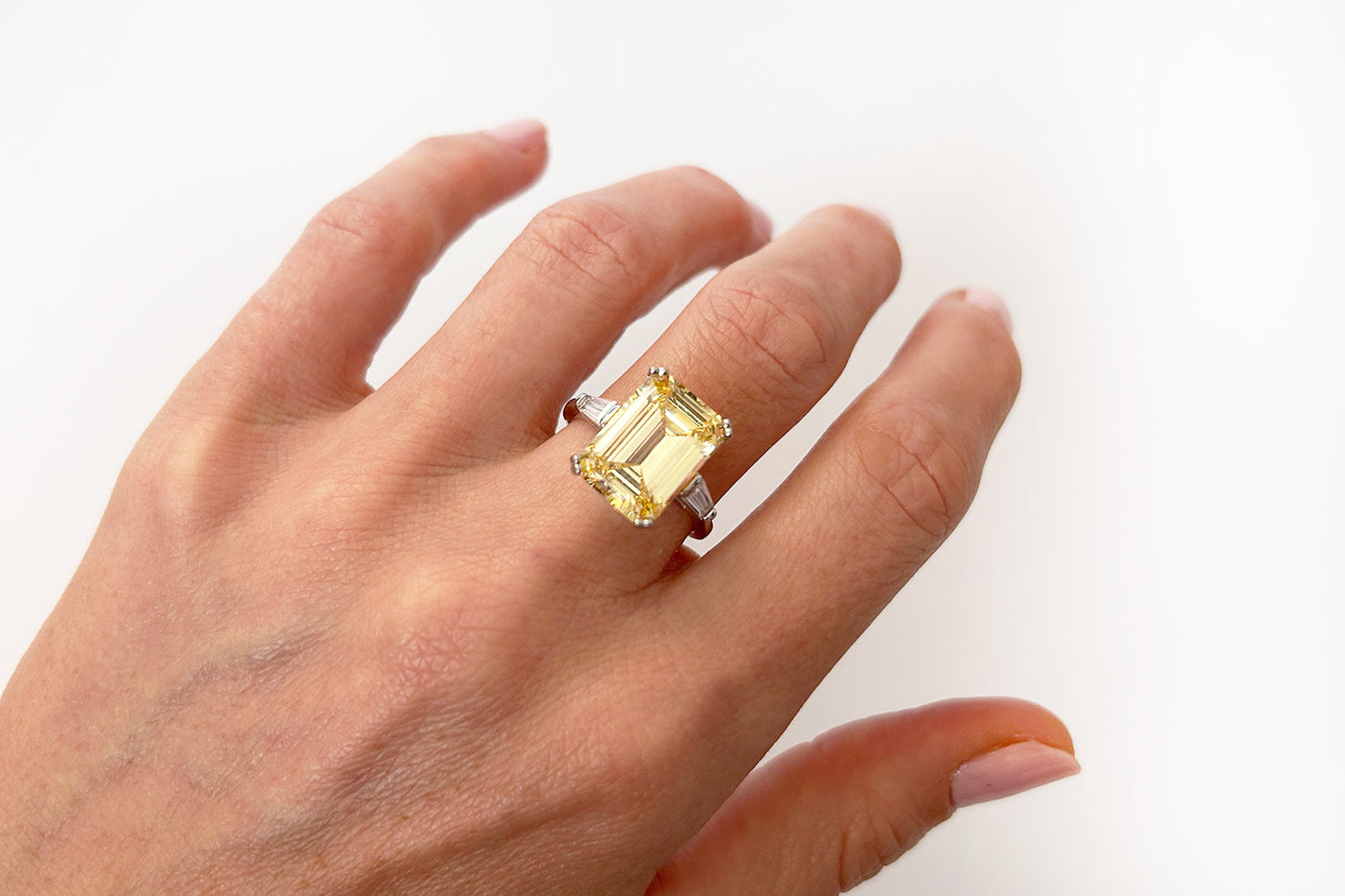 Citrine stone sterling silver ring