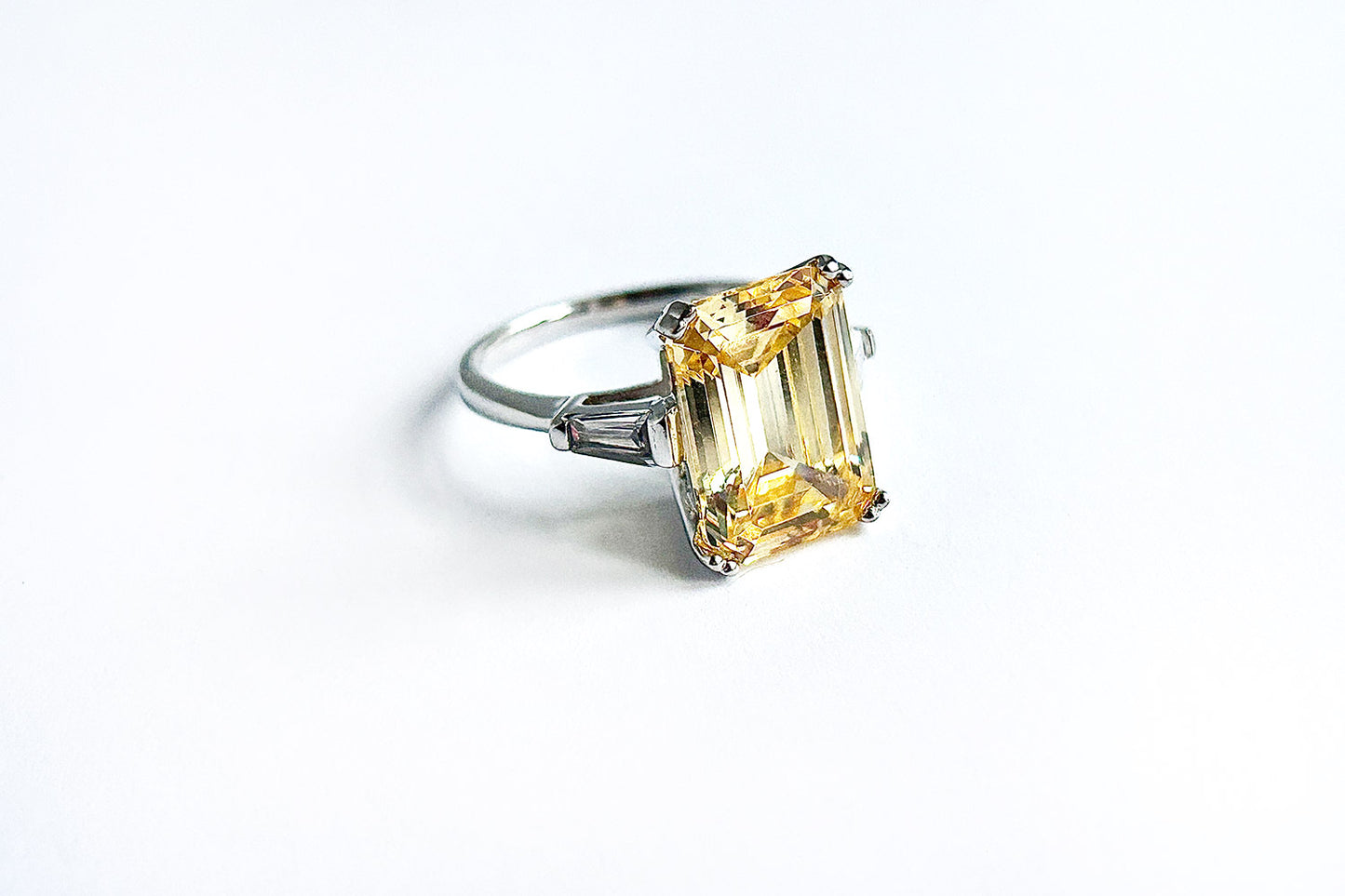 Citrine stone sterling silver ring