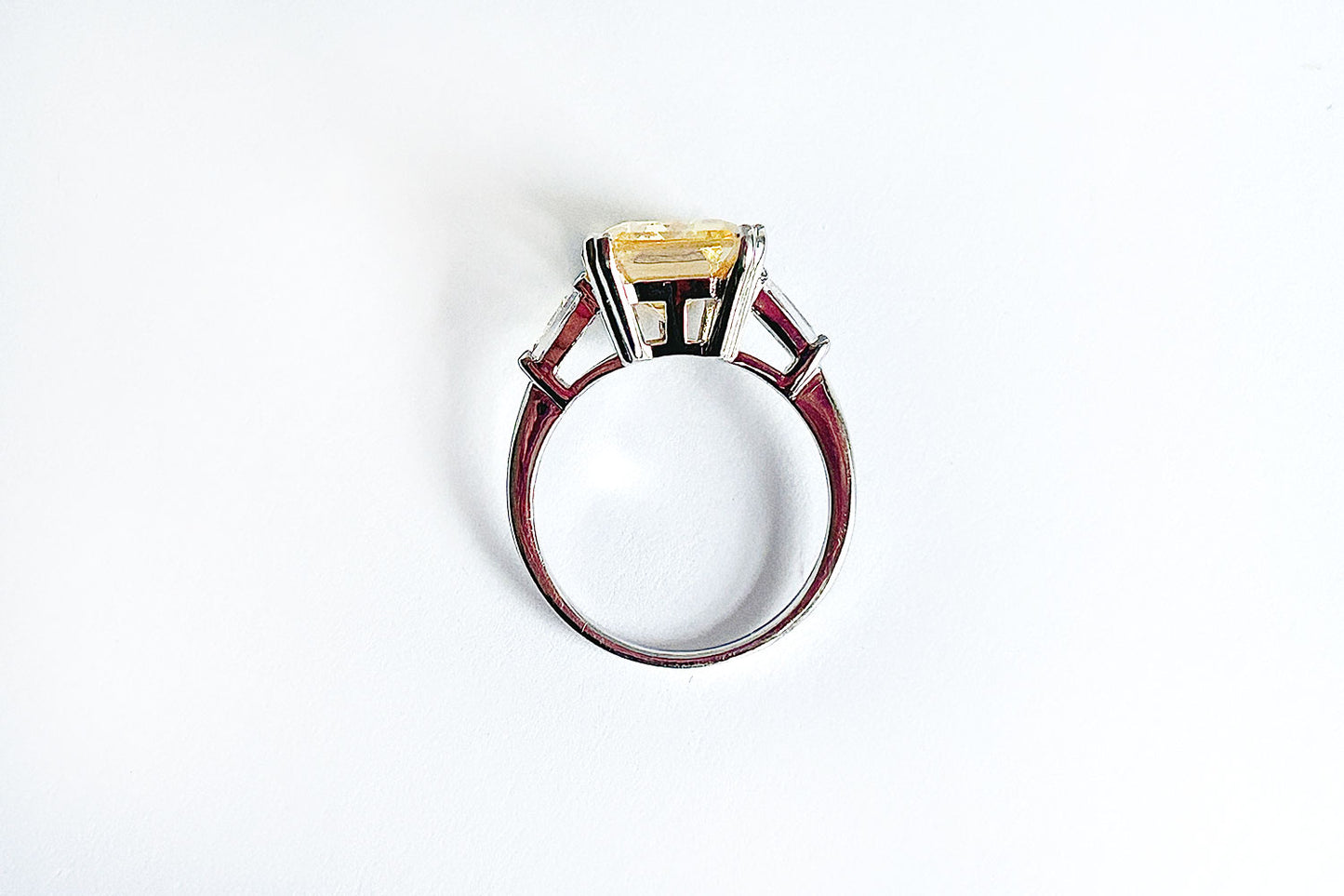 Citrine stone sterling silver ring