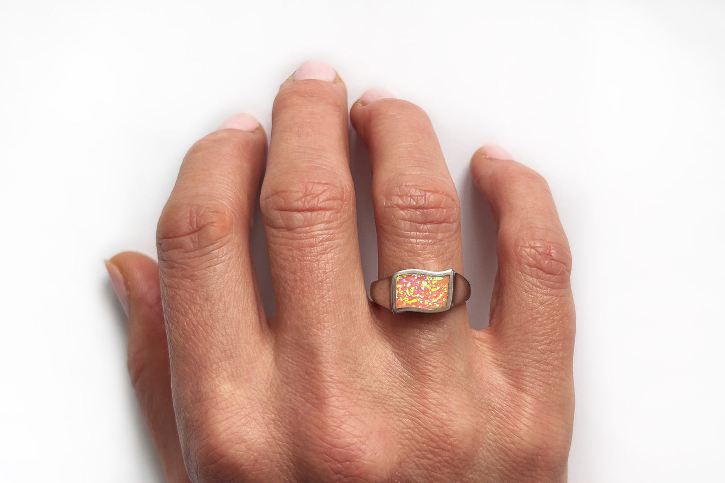 Handmade Sterling Silver Opal Ring